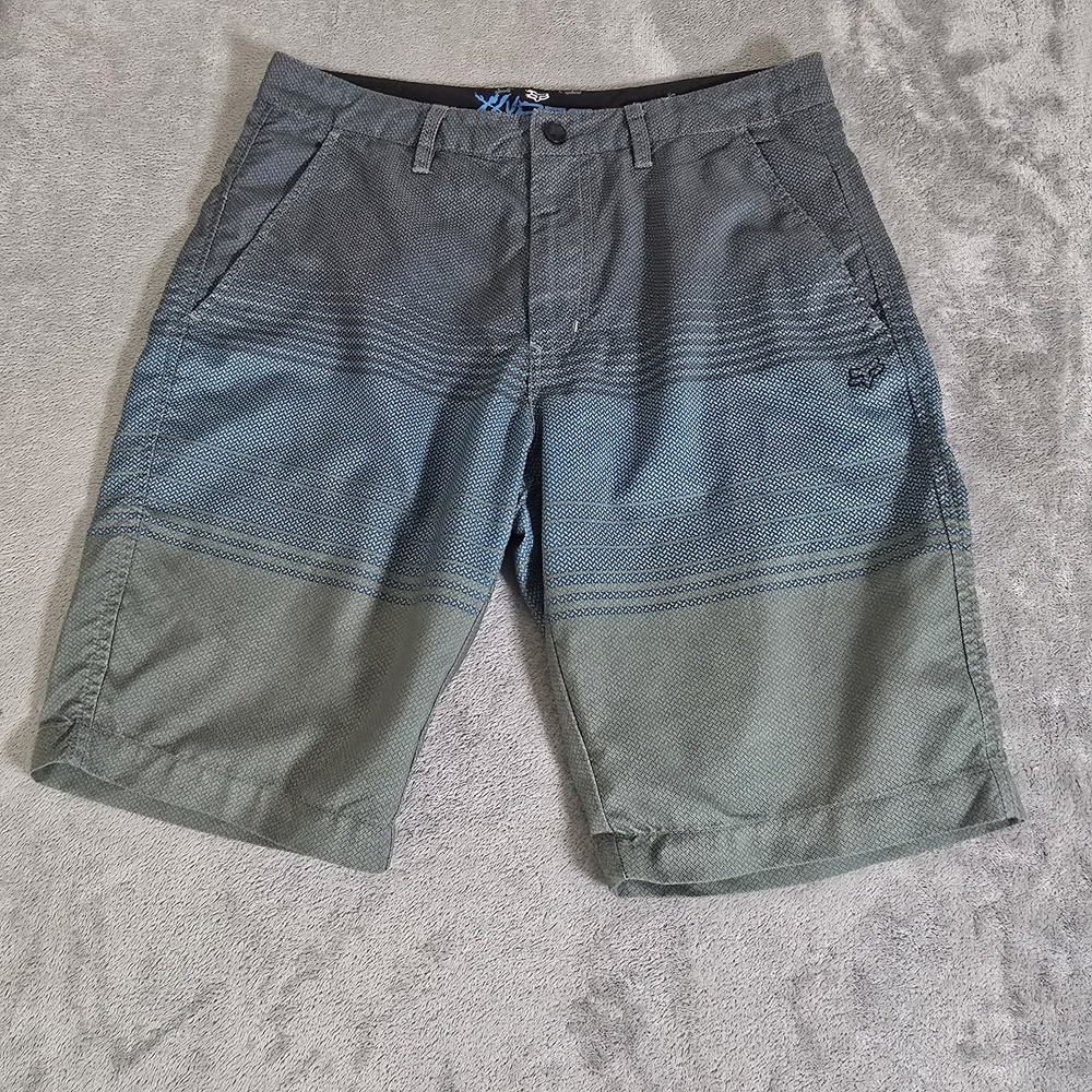 Fox Racing Shorts Mens 31 Blue Green Hydro Series Hybrid Boardshorts Outdoors